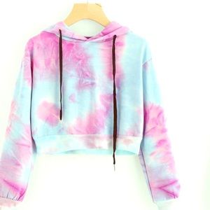 Pink,blue hoodie